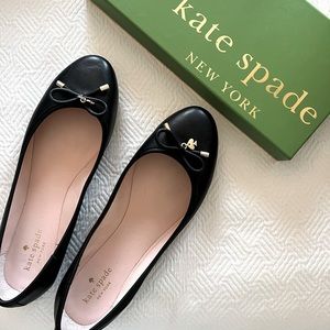 Kate Spade Black Leather Flats